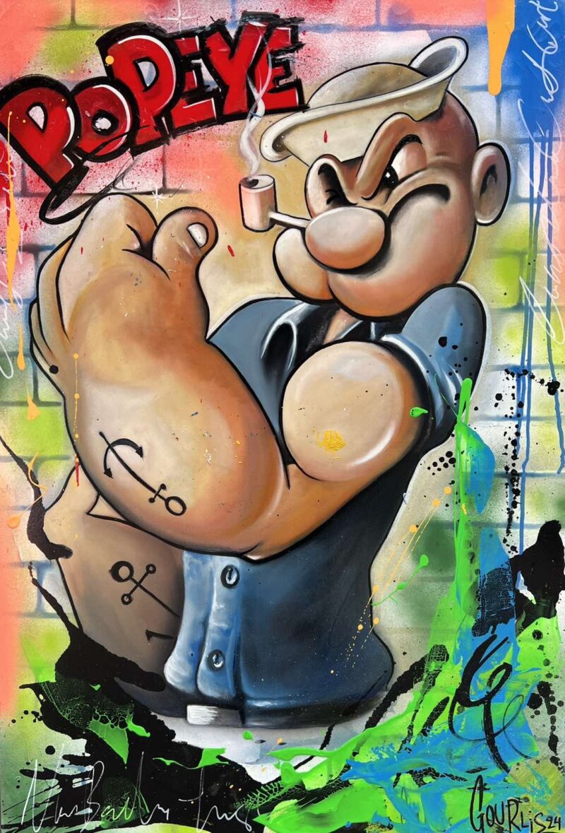 GOURLIS TASOS (Popeye) acrylic on canvas 100x70